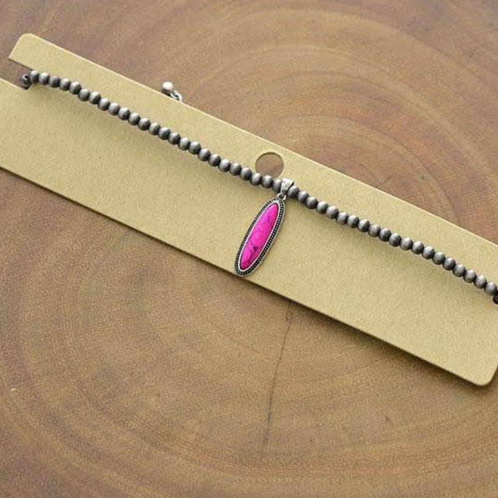 Fuchsia Navaho choker